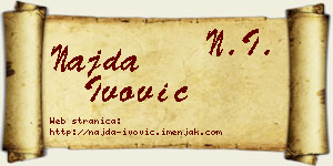Najda Ivović vizit kartica